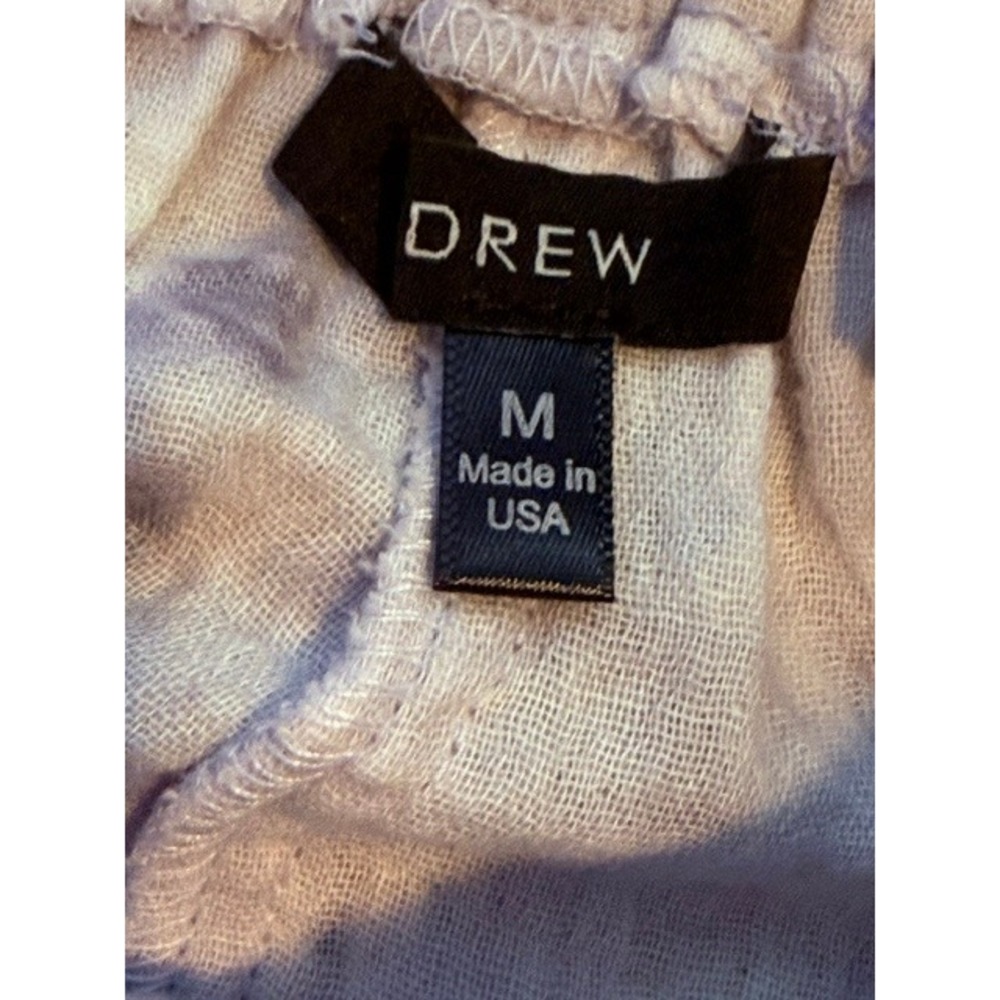 Drew NYC Harem Tulip Hem Pants M Tie Dye Lavender Gray Gauze Made in USA - Picture 2 of 8